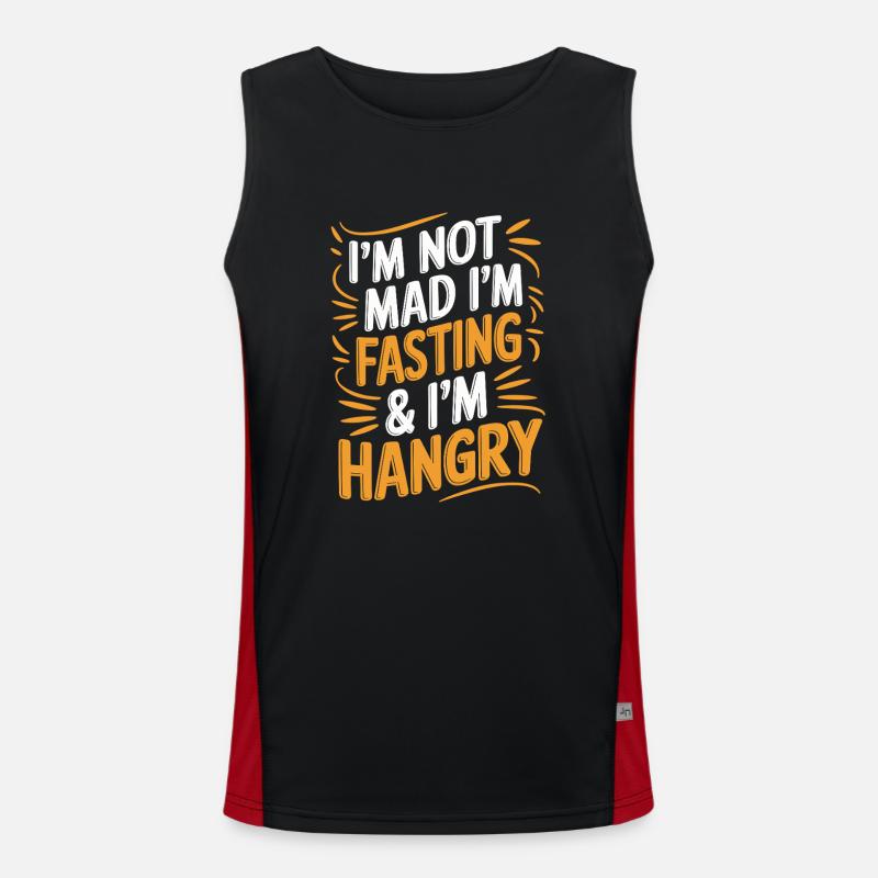 Intermittent fasting Intermittent fasting - Men's Functional Contrast Tank Top - black/red