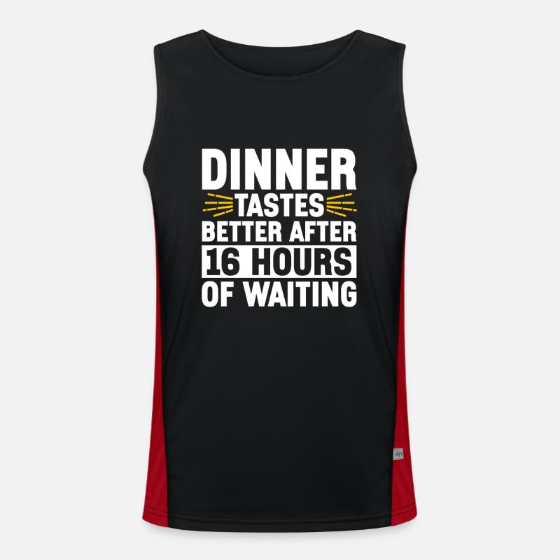 Intermittent fasting Intermittent fasting - Men's Functional Contrast Tank Top  - black/red