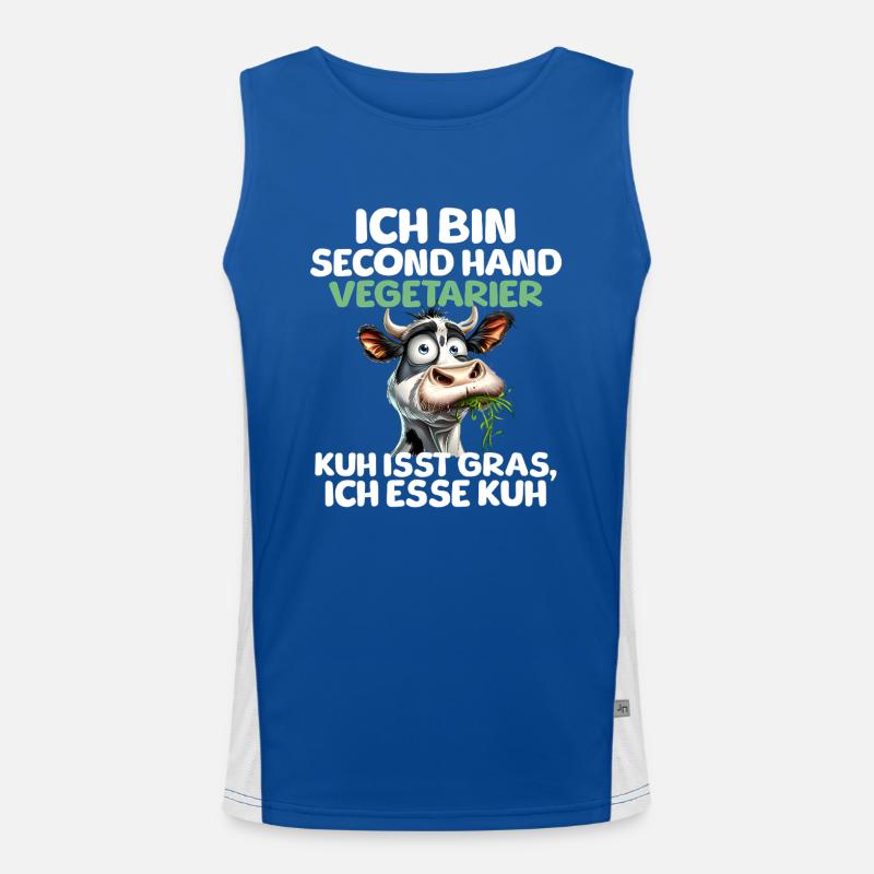 Second Hand Vegetarier Funktionelles Kontrast-Tank Top für Männer 