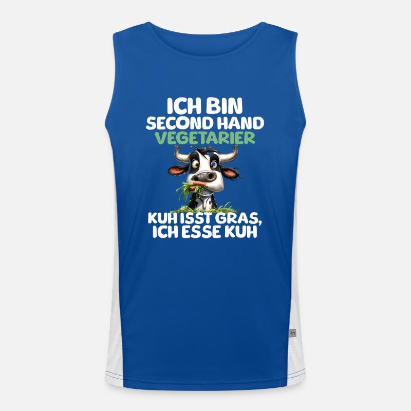 Second Hand Vegetarier Funktionelles Kontrast-Tank Top für Männer 
