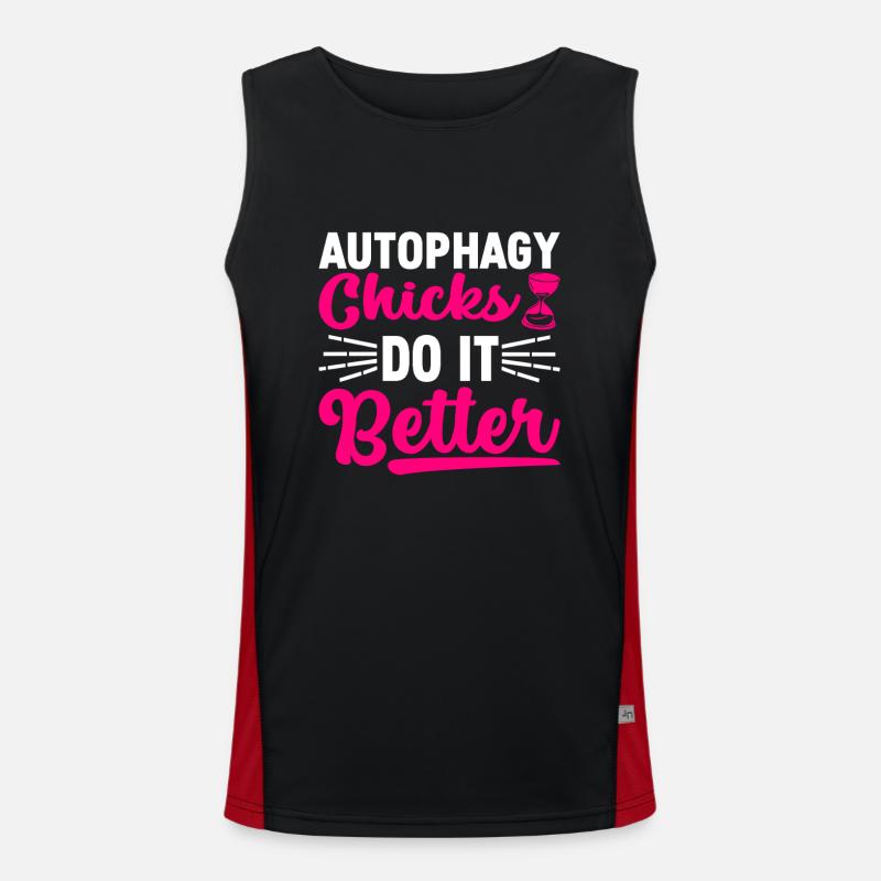 Intermittent fasting Intermittent fasting - Men's Functional Contrast Tank Top  - black/red