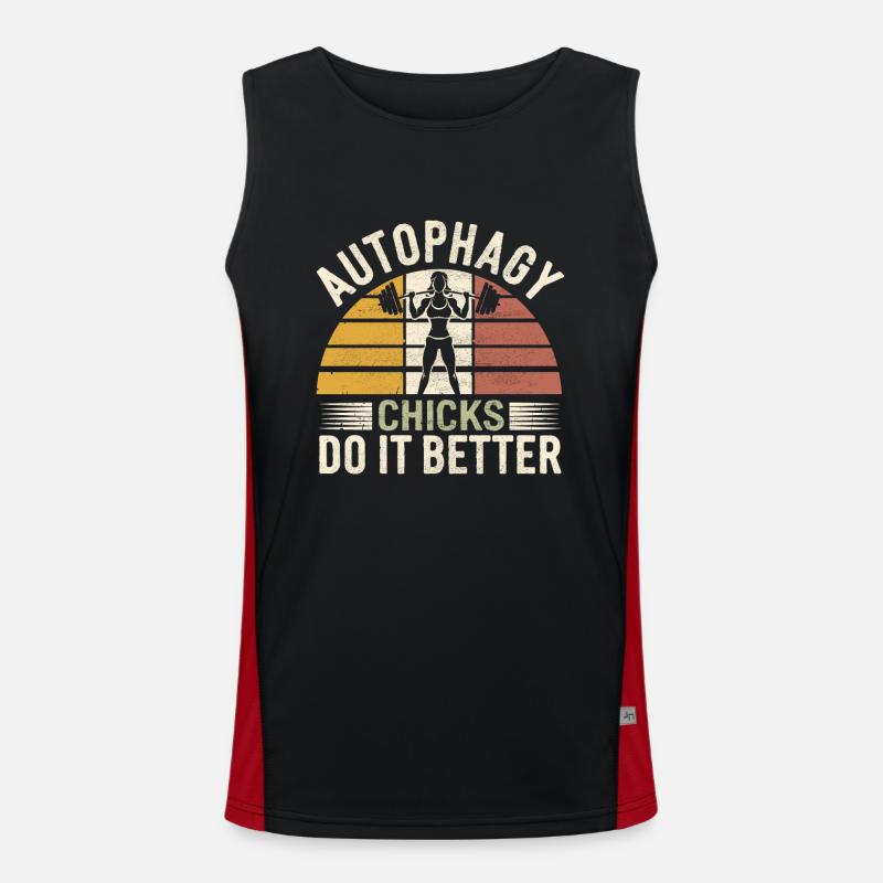 Intermittent fasting Intermittent fasting - Men's Functional Contrast Tank Top - black/red