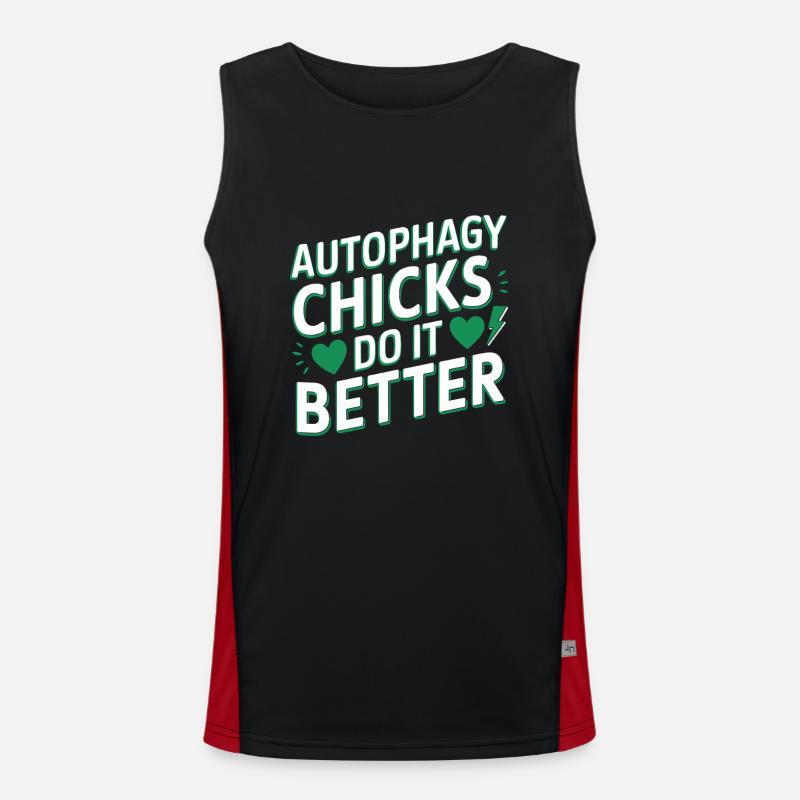 Intermittent fasting Intermittent fasting - Men's Functional Contrast Tank Top  - black/red