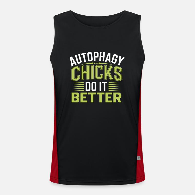 Intermittent fasting Intermittent fasting - Men's Functional Contrast Tank Top  - black/red