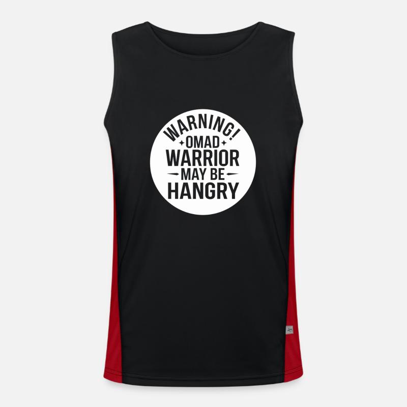 Intermittent fasting Intermittent fasting - Men's Functional Contrast Tank Top  - black/red