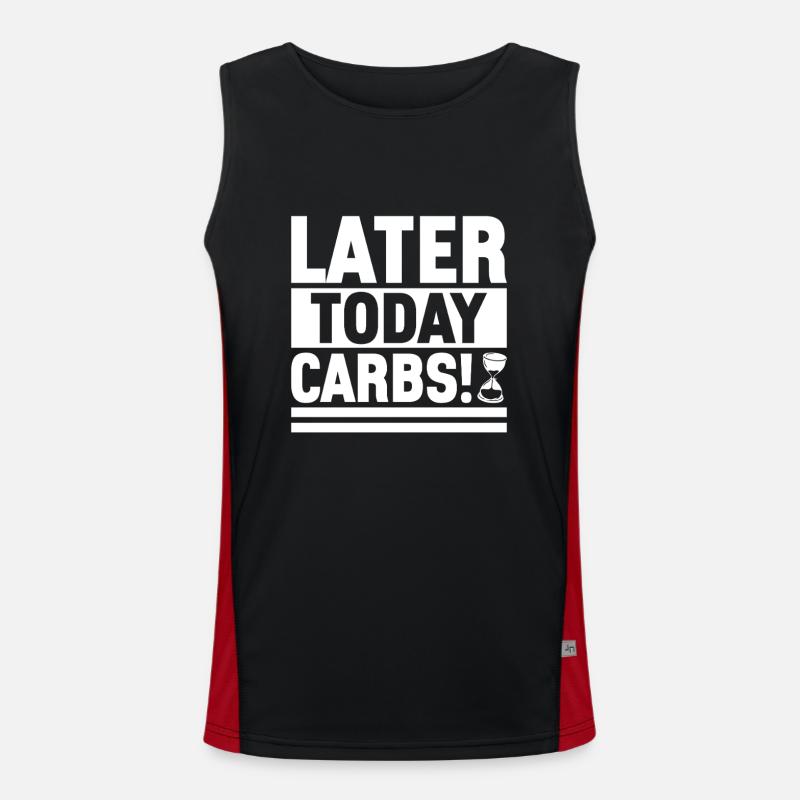 Intermittent fasting Intermittent fasting - Men's Functional Contrast Tank Top  - black/red