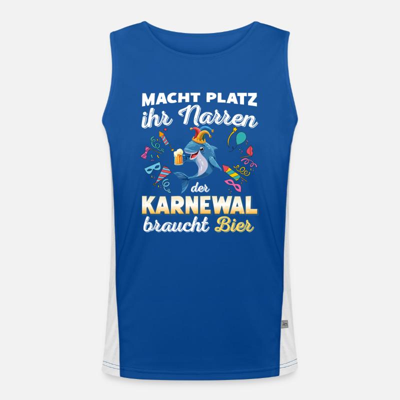Konfetti Fasching Karneval Spaß Design Funktionelles Kontrast-Tank Top für Männer 