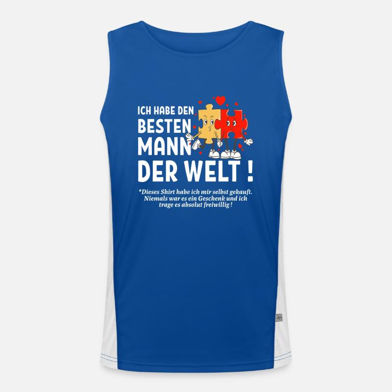 Ich habe den besten Mann der Welt Funktionelles Kontrast-Tank Top für Männer 