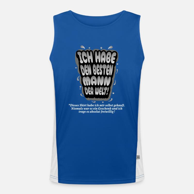 Ich habe den besten Mann der Welt Funktionelles Kontrast-Tank Top für Männer 