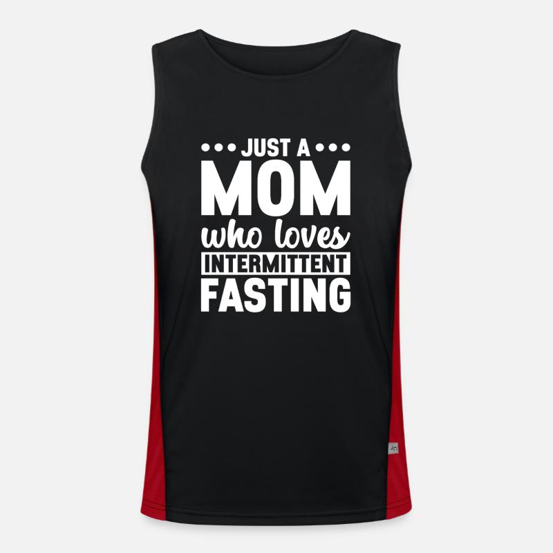 Intermittent fasting Intermittent fasting - Men's Functional Contrast Tank Top  - black/red