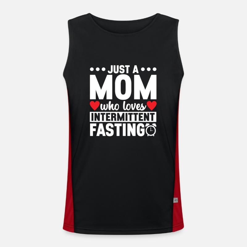 Intermittent fasting Intermittent fasting - Men's Functional Contrast Tank Top  - black/red