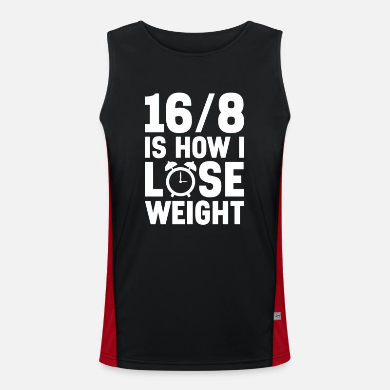 Intermittent fasting Intermittent fasting - Men's Functional Contrast Tank Top  - black/red