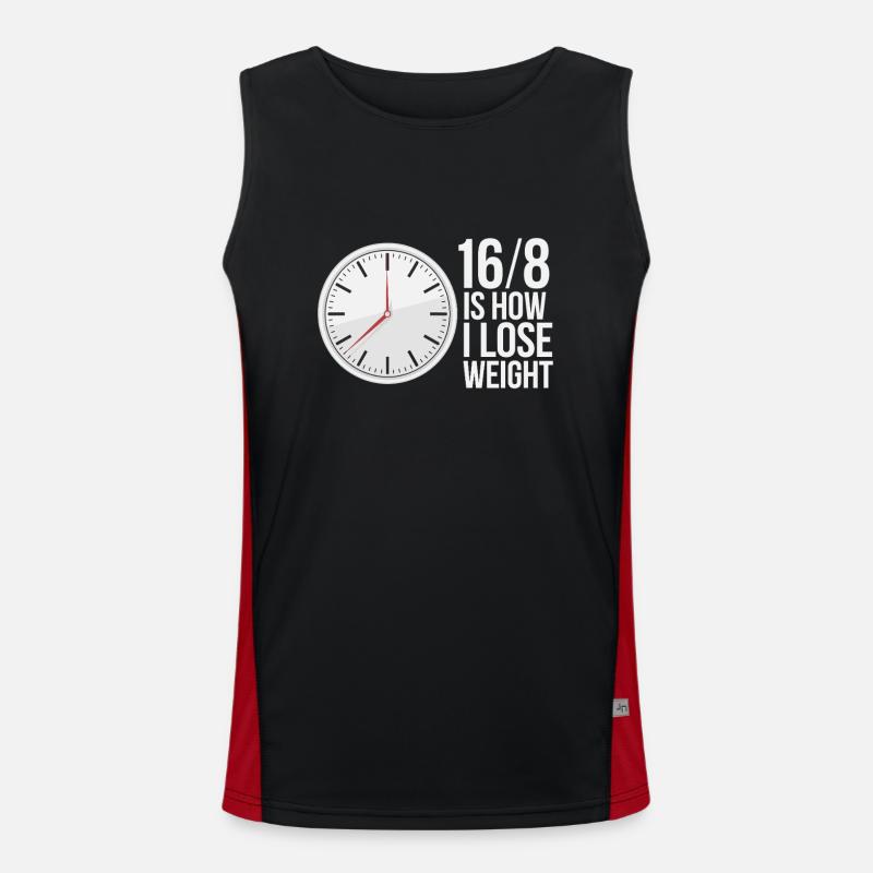 Intermittent fasting Intermittent fasting - Men's Functional Contrast Tank Top - black/red