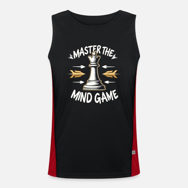 Chess Tacticians Strategy Masters Tactical Funktionelles Kontrast-Tank Top für Männer 