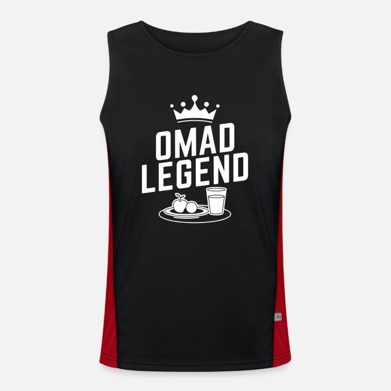 Intermittent fasting Intermittent fasting - Men's Functional Contrast Tank Top  - black/red