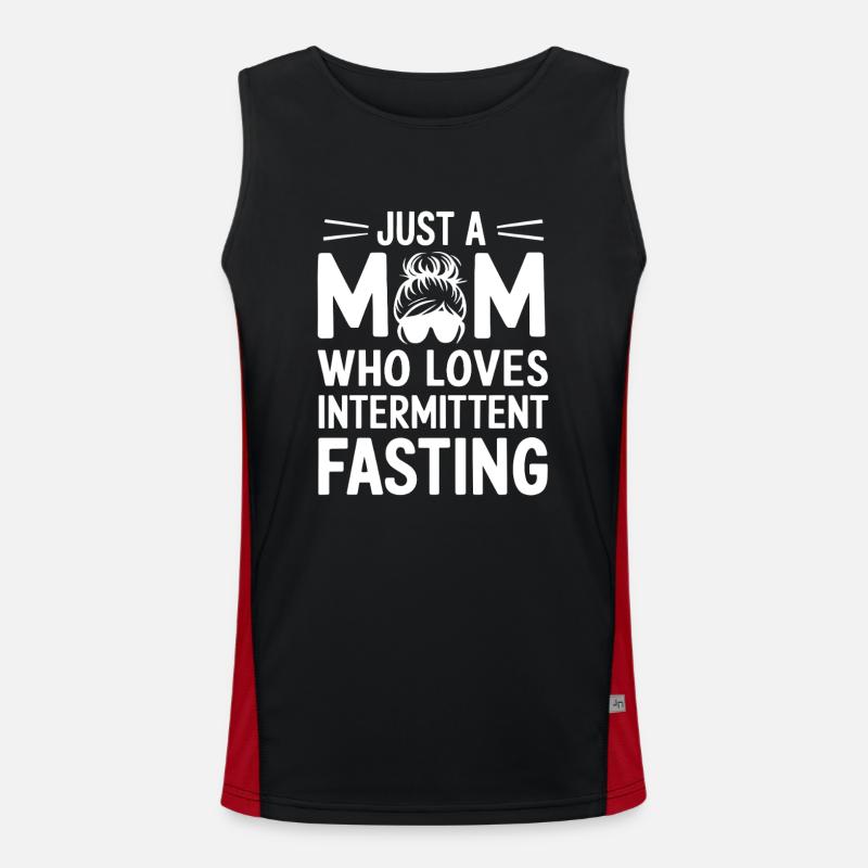 Intermittent fasting Intermittent fasting - Men's Functional Contrast Tank Top  - black/red
