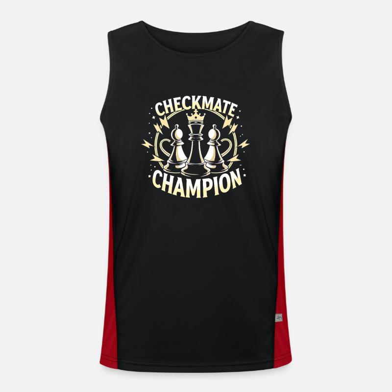 Chess Tacticians Strategy Masters Tactical Funktionelles Kontrast-Tank Top für Männer 