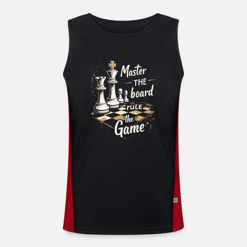 Chess Tacticians Strategy Masters Tactical Funktionelles Kontrast-Tank Top für Männer 