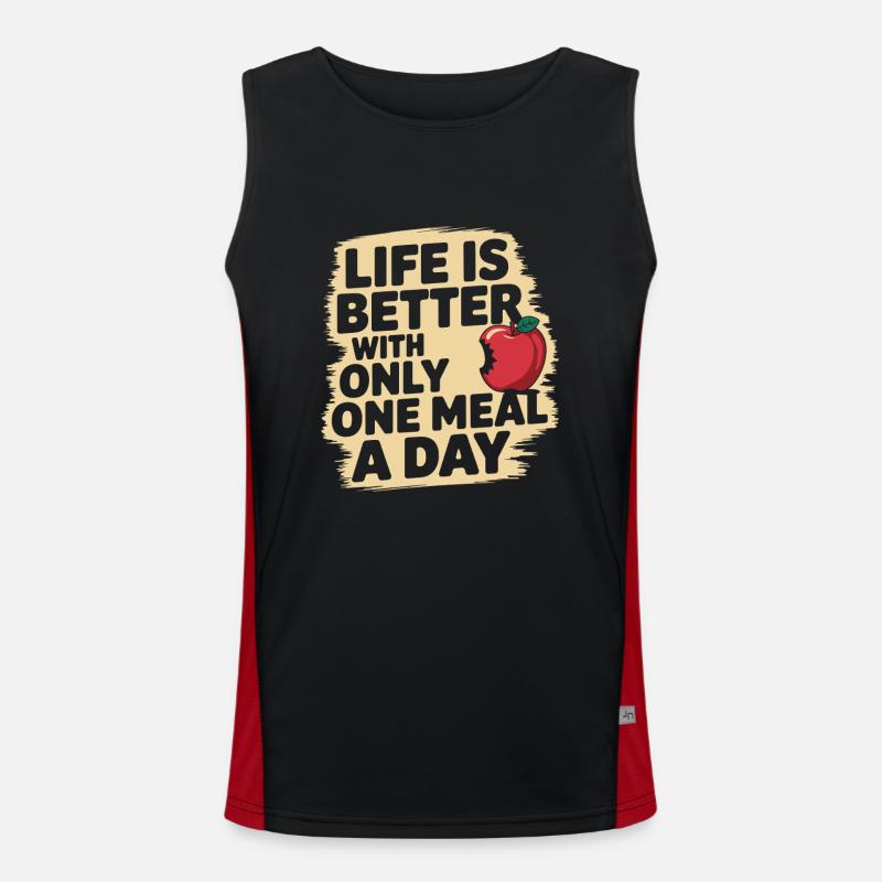 Intermittent fasting Intermittent fasting - Men's Functional Contrast Tank Top  - black/red