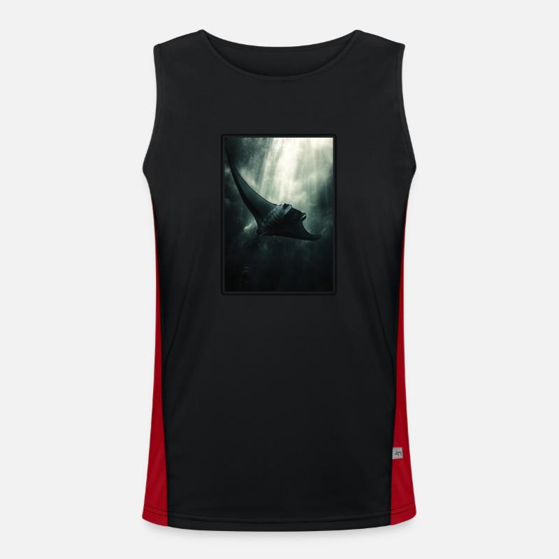 Manta Rays Manta Rays - Men's Functional Contrast Tank Top - black/red