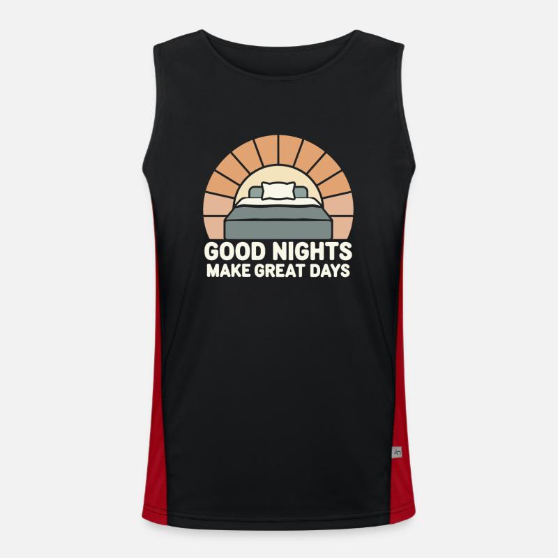 Sleep Hygiene Enthusiasts, Restful Nights, Men's Functional Contrast Tank Top 