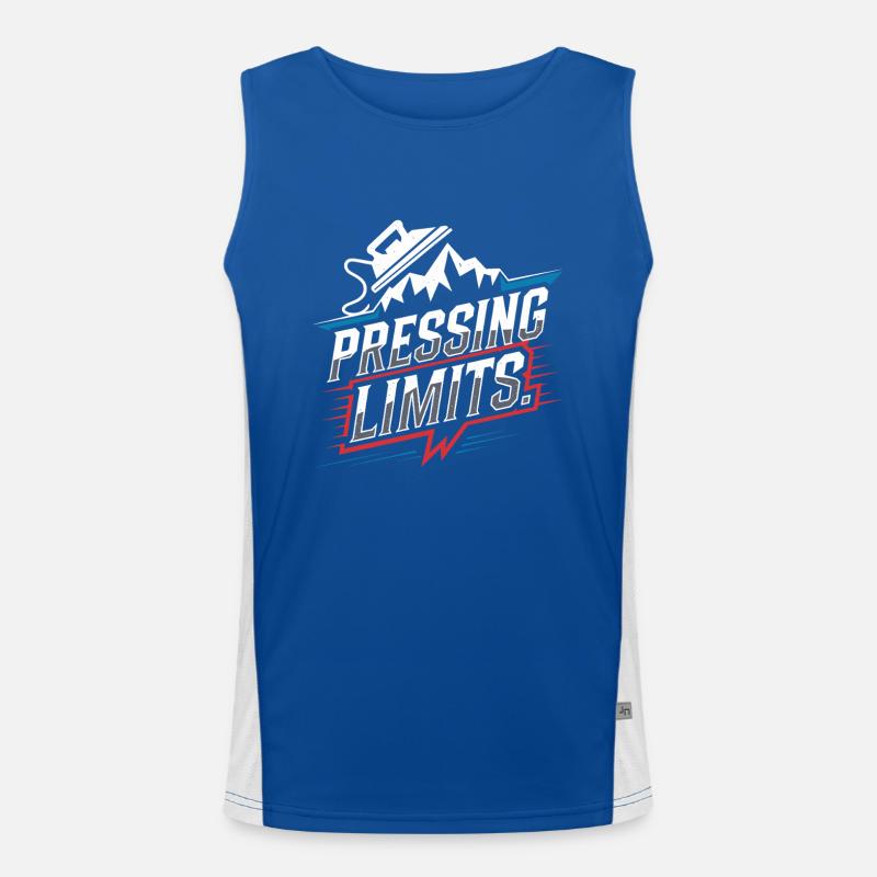 Extreme Ironing Competitive Funny Men's Functional Contrast Tank Top 