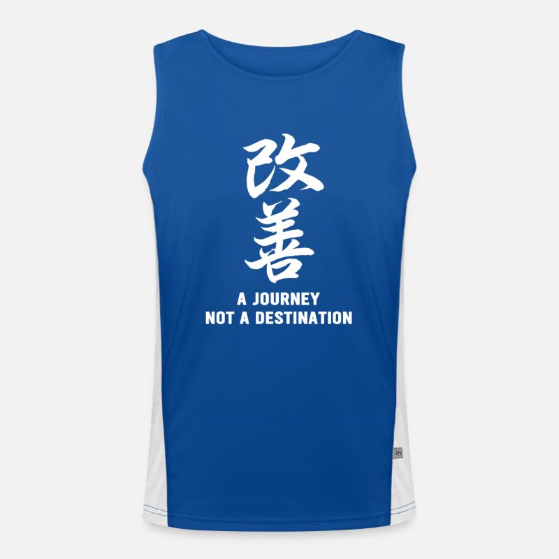Kaizen A Journey Not A Destination Men's Functional Contrast Tank Top 