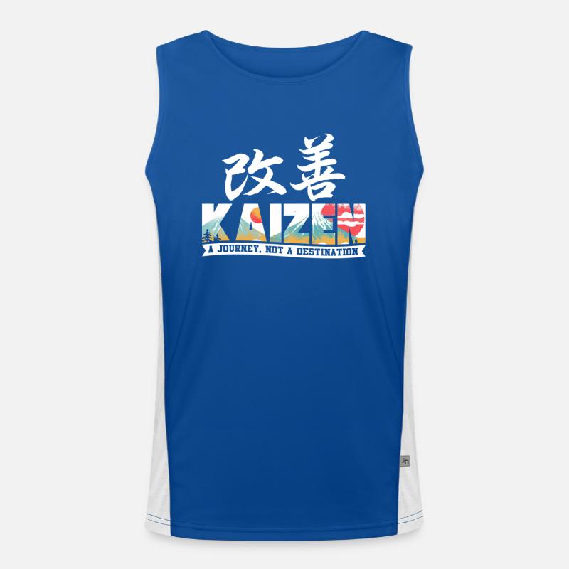 Kaizen A Journey Not A Destination Men's Functional Contrast Tank Top 