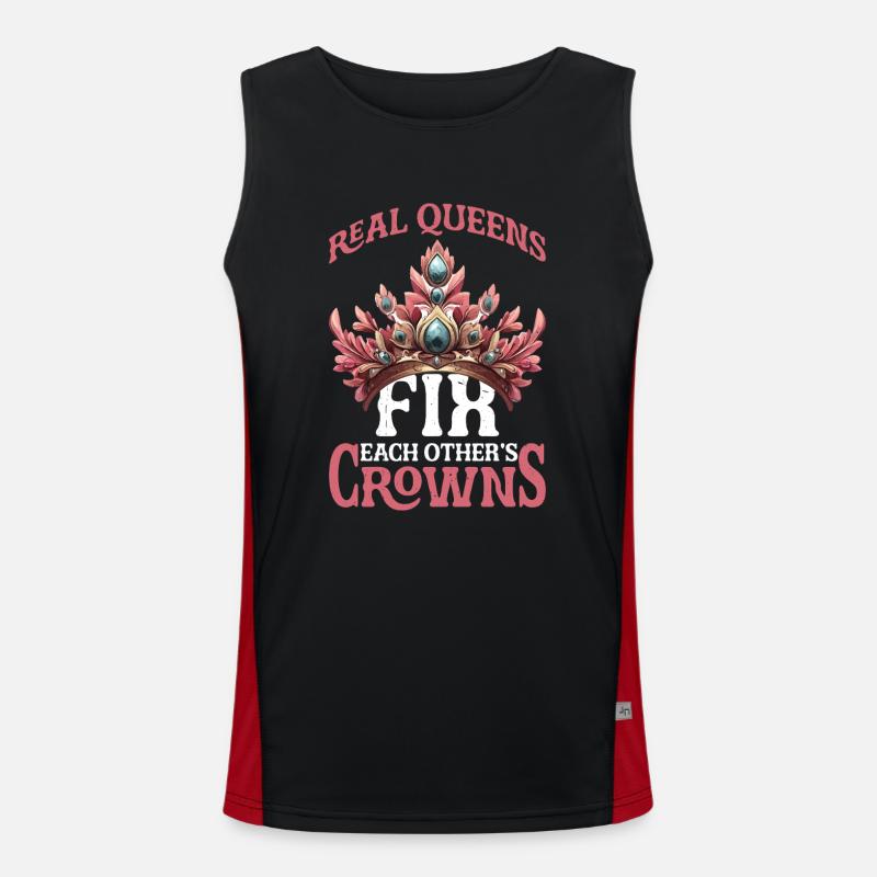 Real Queens Fix Each Other's Crowns 8 Funktionelles Kontrast-Tank Top für Männer 