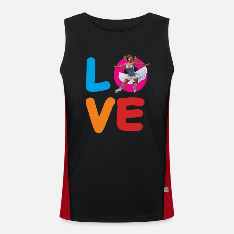 FIGURE SKATING LOVE Men's Functional Contrast Tank Top 