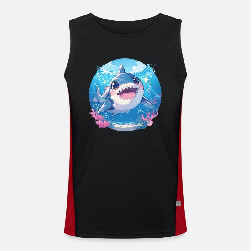 Grands requins blancs Grand requin blanc Débardeur respirant contrasté Homme 
