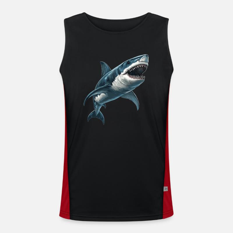 Grands requins blancs Grand requin blanc Débardeur respirant contrasté Homme 
