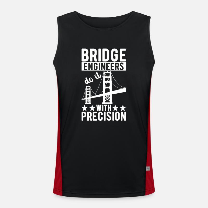 Bridge Engineer Bridge Construction - Men's Functional Contrast Tank Top - black/red