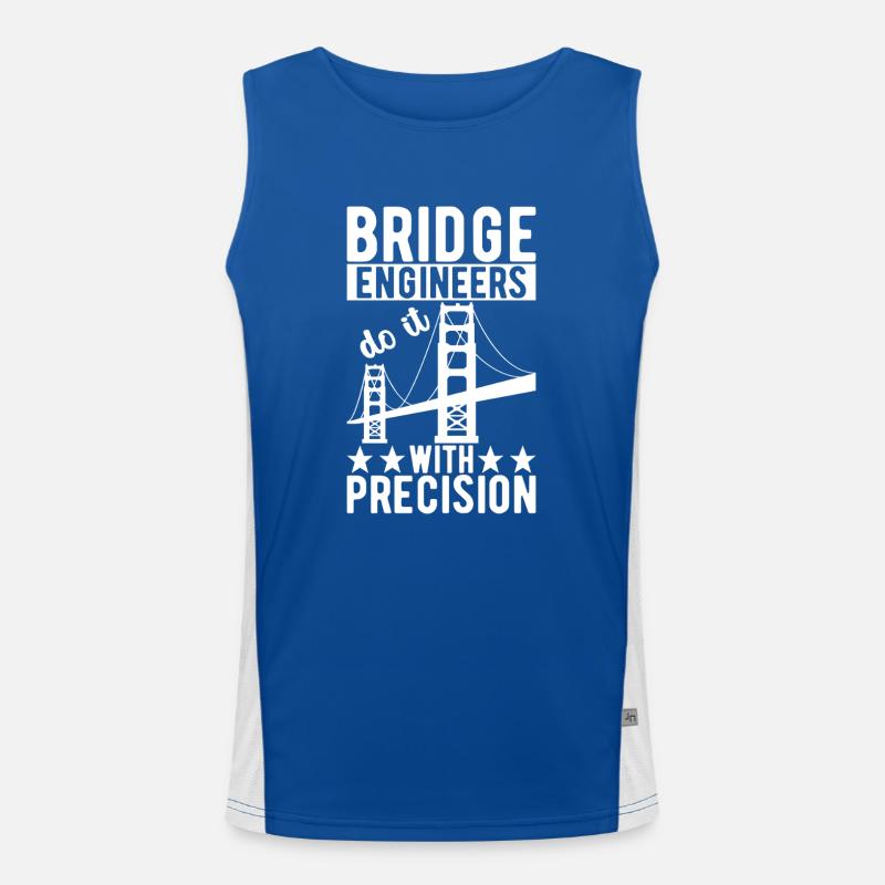 Bridge Engineer Bridge Construction Men's Functional Contrast Tank Top 