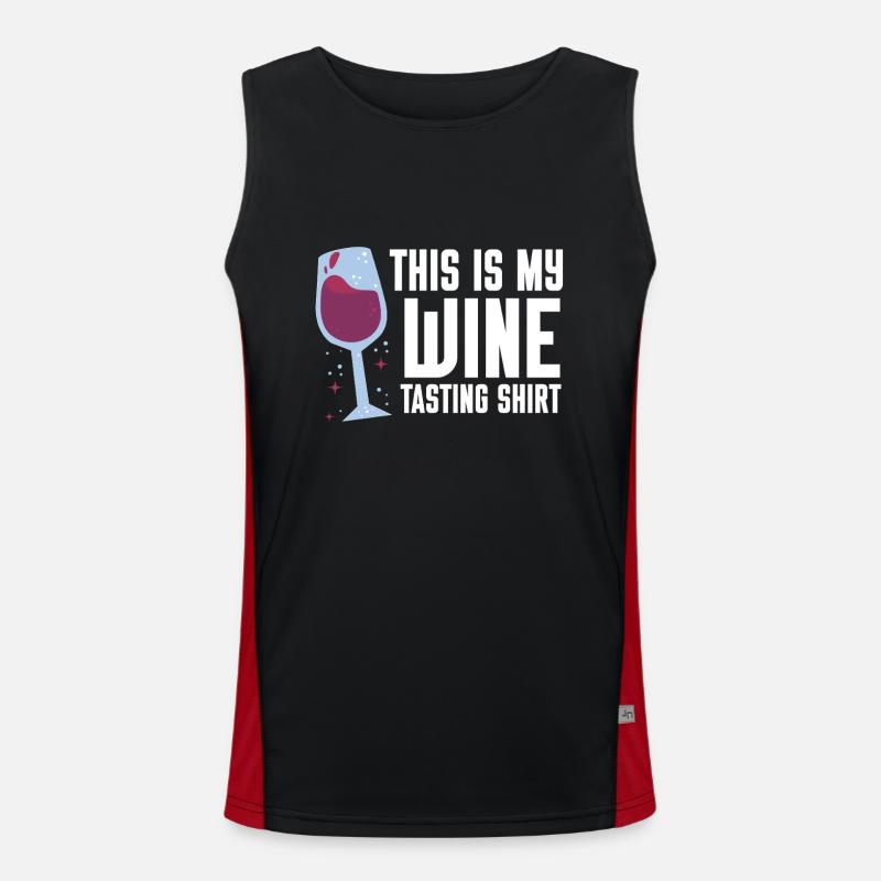 Wine Tasting Funny Wine Lover Men's Functional Contrast Tank Top 