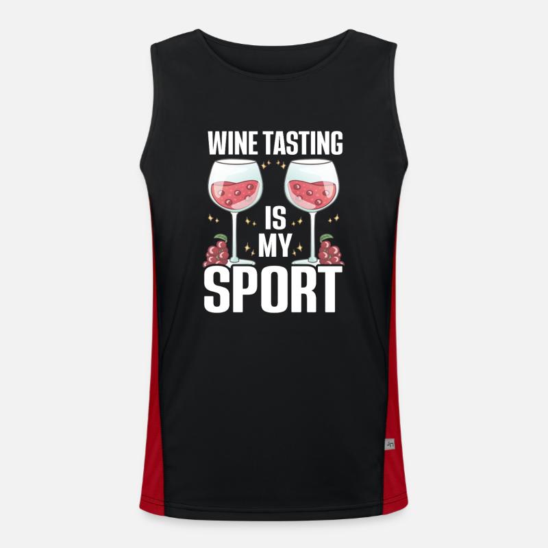 Wine Tasting Funny Wine Lover Men's Functional Contrast Tank Top 