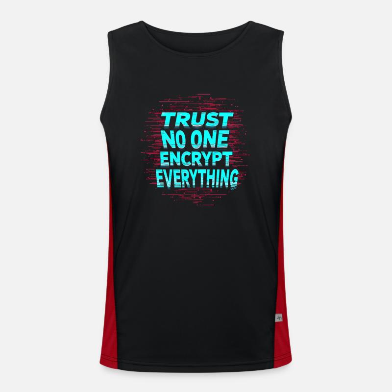 Retro Cryptography Spy Codebratenspionage Funktionelles Kontrast-Tank Top für Männer 