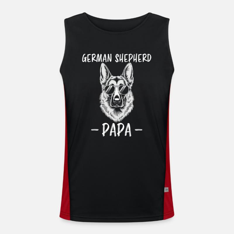 Deutscher Schäferhund Spruch Schäferhund Geschenk Funktionelles Kontrast-Tank Top für Männer 