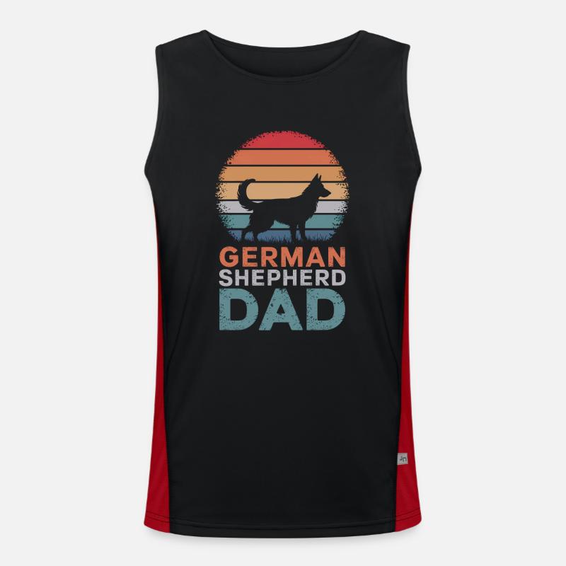 Deutscher Schäferhund Spruch Schäferhund Geschenk Funktionelles Kontrast-Tank Top für Männer 