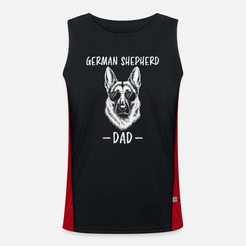 Deutscher Schäferhund Spruch Schäferhund Geschenk Funktionelles Kontrast-Tank Top für Männer 