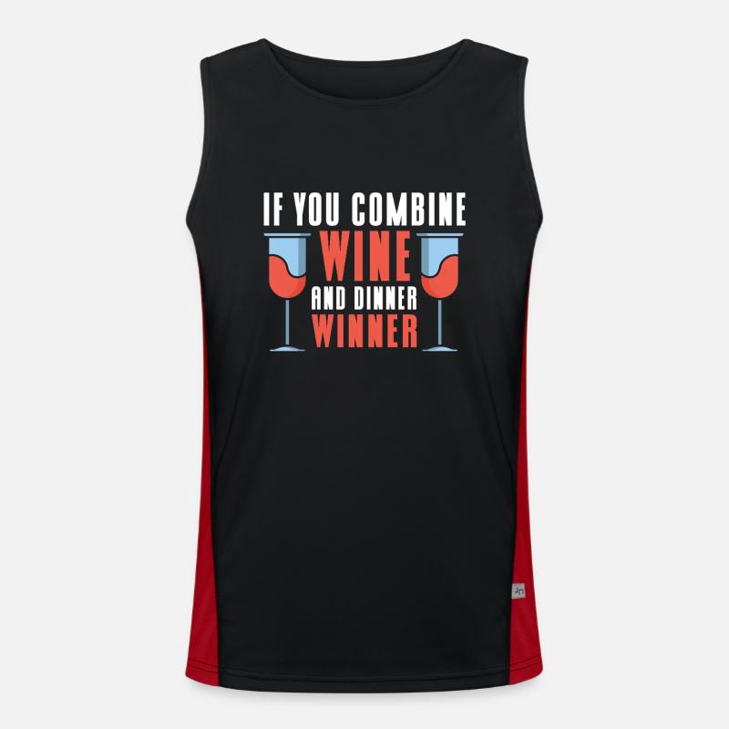 Wine Tasting Funny Wine Lover Men's Functional Contrast Tank Top 
