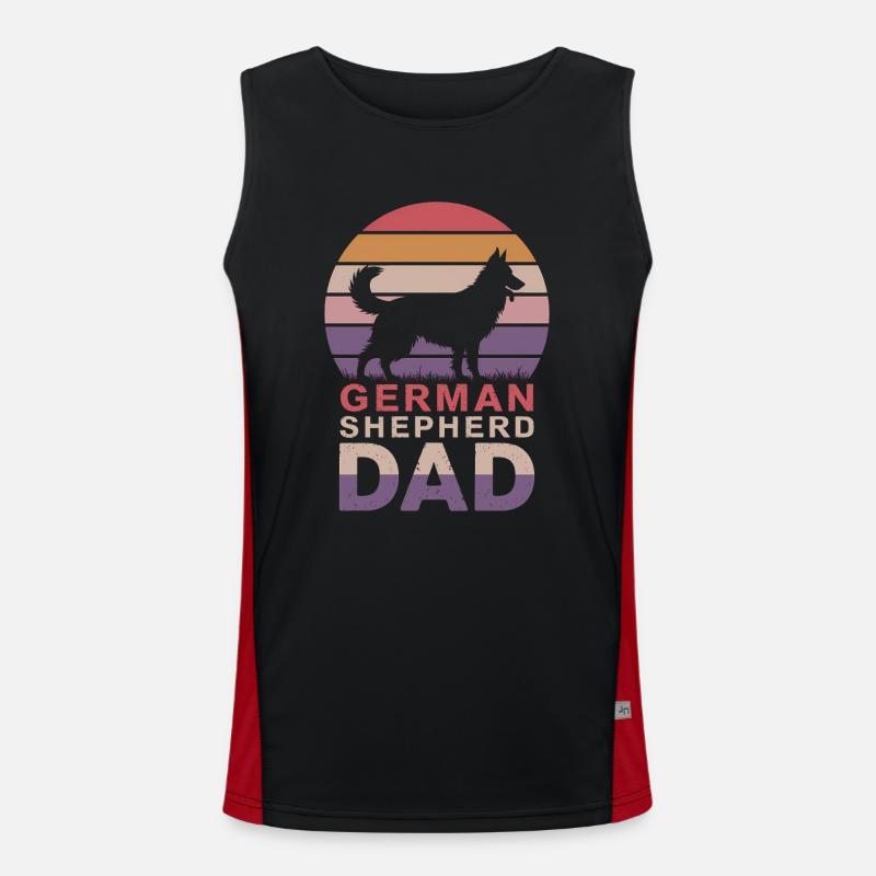 Deutscher Schäferhund Spruch Schäferhund Geschenk Funktionelles Kontrast-Tank Top für Männer 