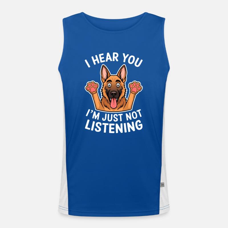 Deutscher Schäferhund Spruch Schäferhund Geschenk Funktionelles Kontrast-Tank Top für Männer 