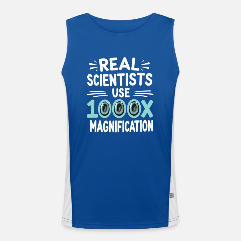 Microscope Enthusiast Lab Technician Science Men's Functional Contrast Tank Top 
