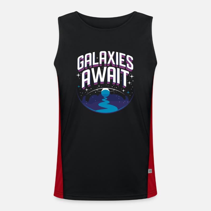 Astrobiology Space Exploration Extraterrestrial Men's Functional Contrast Tank Top 