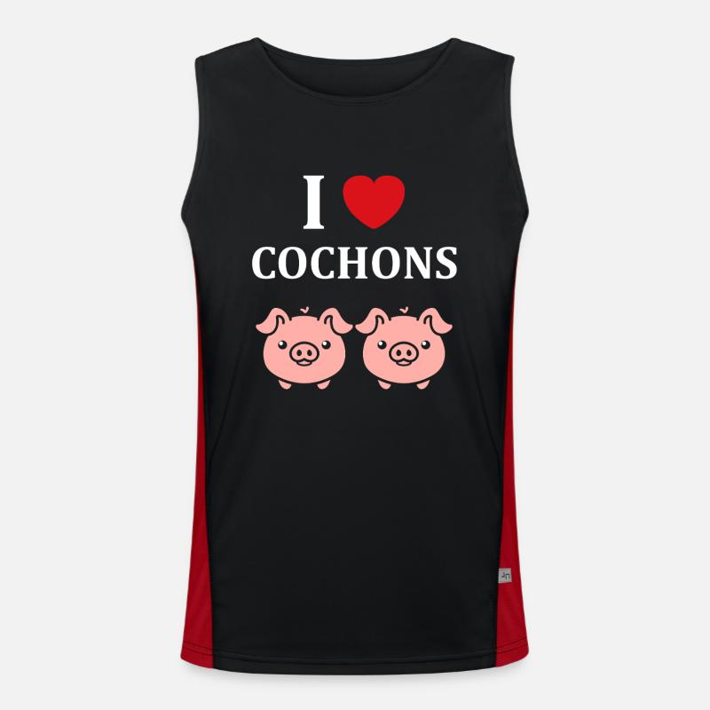 cochon Débardeur respirant contrasté Homme 