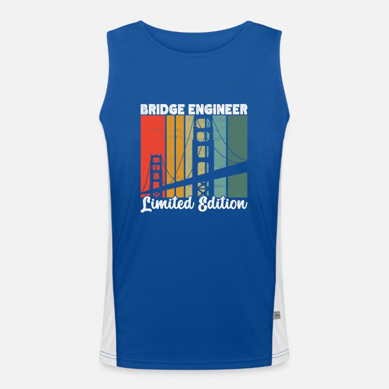 Bridge Engineer Bridge Construction Men's Functional Contrast Tank Top 