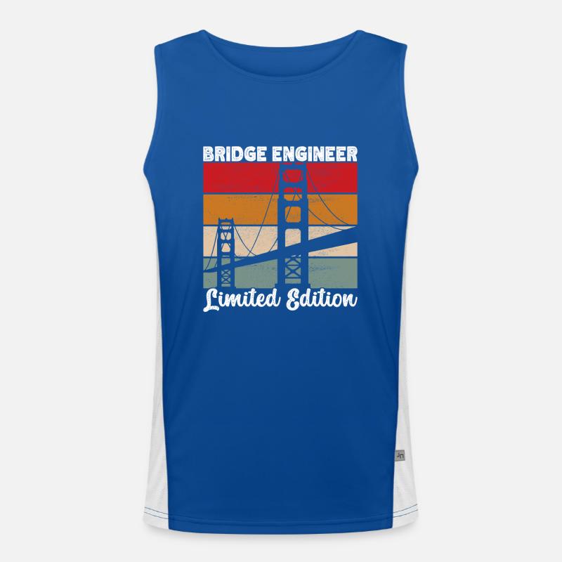 Bridge Engineer Bridge Construction Men's Functional Contrast Tank Top 