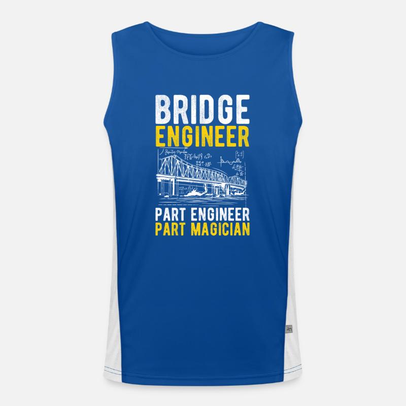 Bridge Engineer Bridge Construction Men's Functional Contrast Tank Top 