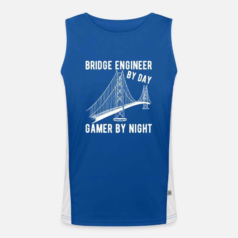 Bridge Engineer Bridge Construction Men's Functional Contrast Tank Top 